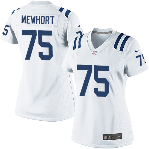 Women's Elite Jack Mewhort Nike Jersey White Road - #75 NFL Indianapolis Colts